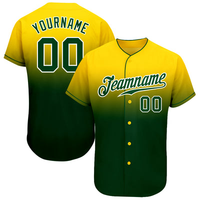 Custom White Baseball Jersey Yellow-Black Authentic - FansIdea