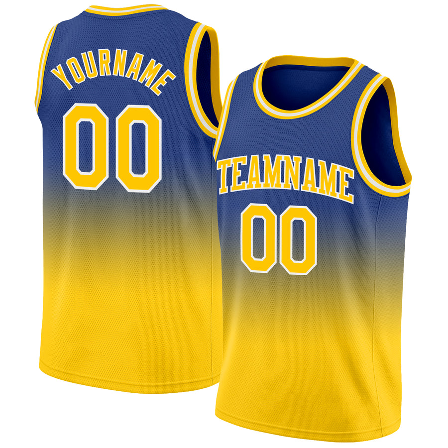 HKsportswear Custom Basketball Jerseys - Athletic Gold & White Home and Away - Old School Style - Includes Team Name, Player Name and Player Number