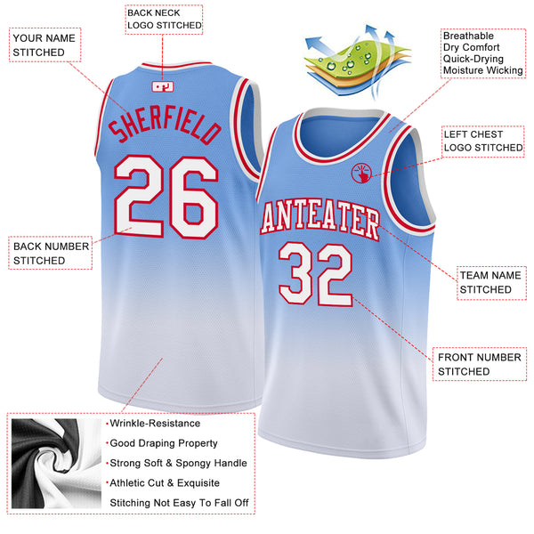 Wholesale basketball jersey color sky blue For Comfortable