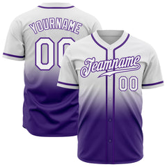 Cheap Custom Orange White-Purple Authentic Fade Fashion Baseball Jersey  Free Shipping – CustomJerseysPro