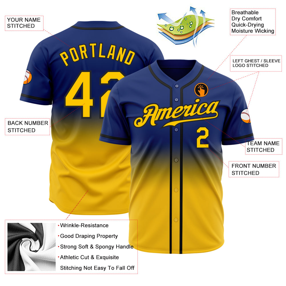 Custom Baseball Jersey Fade Fashion Print Personalized Team Name & Number  Create Your Own Baseball Softball Jersey