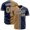 Custom Navy Old Gold-White Authentic Gradient Fashion Baseball Jersey