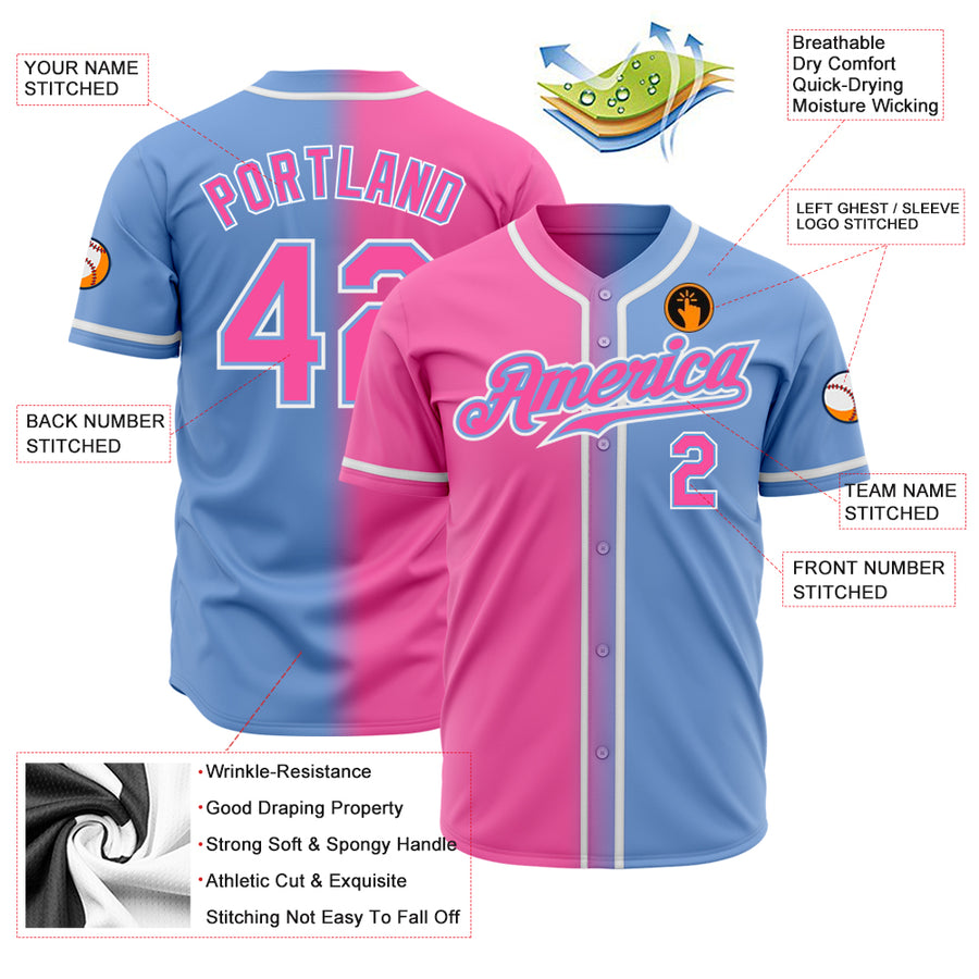 Custom Color Gradient Baseball Jerseys