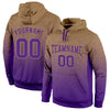 Custom Stitched Old Gold Purple Fade Fashion Sports Pullover Sweatshirt Hoodie