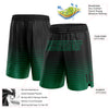 Custom Black Kelly Green Pinstripe Fade Fashion Authentic Basketball Shorts