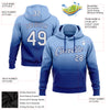 Custom Stitched Light Blue White-Royal Fade Fashion Sports Pullover Sweatshirt Hoodie