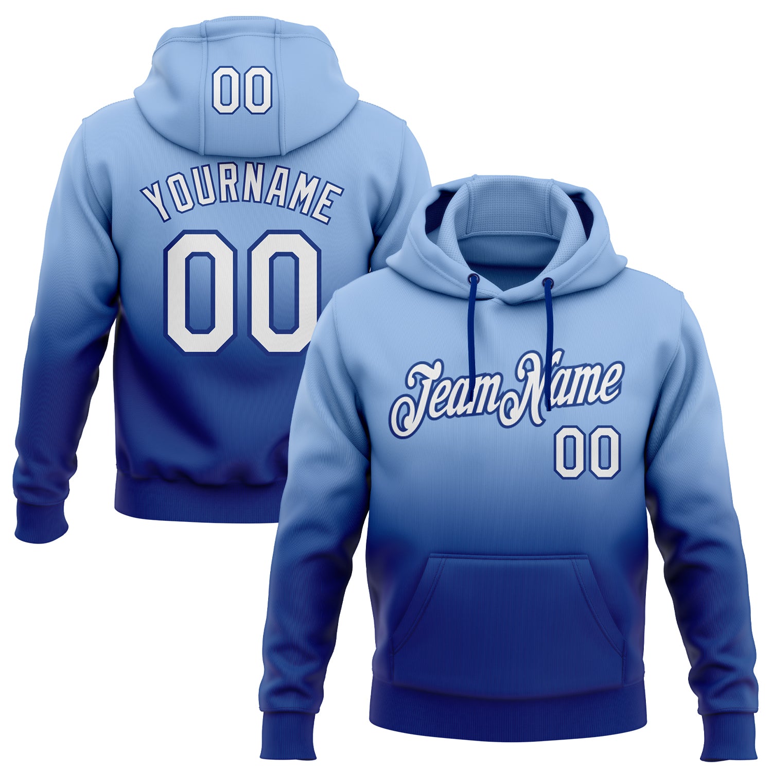 Light blue deals fade hoodie