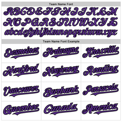 Custom White Pinstripe Purple-Black Authentic Fade Fashion Baseball Jersey