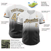 Custom White Pinstripe Vegas Gold-Black Authentic Fade Fashion Baseball Jersey