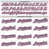 Custom White Pinstripe Medium Pink-Navy Authentic Fade Fashion Baseball Jersey