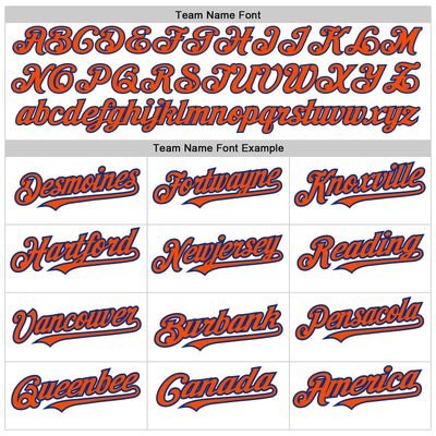 Custom White Pinstripe Orange-Royal Authentic Fade Fashion Baseball Jersey