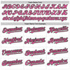 Custom White Pinstripe Pink-Green Authentic Fade Fashion Baseball Jersey