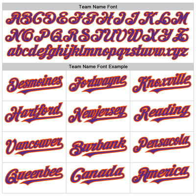 Custom White Pinstripe Purple-Orange Authentic Fade Fashion Baseball Jersey