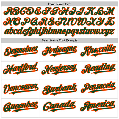 Custom White Pinstripe Green-Orange Authentic Fade Fashion Baseball Jersey