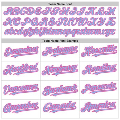 Custom White Pinstripe Light Blue-Pink Authentic Fade Fashion Baseball Jersey