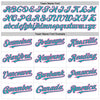 Custom White Pinstripe Aqua-Pink Authentic Fade Fashion Baseball Jersey