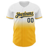 Custom White Pinstripe Royal-Gold Authentic Fade Fashion Baseball Jersey