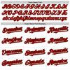 Custom White Pinstripe Red-Brown Authentic Fade Fashion Baseball Jersey