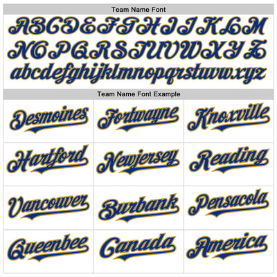 Custom White Pinstripe Royal-Old Gold Authentic Fade Fashion Baseball Jersey