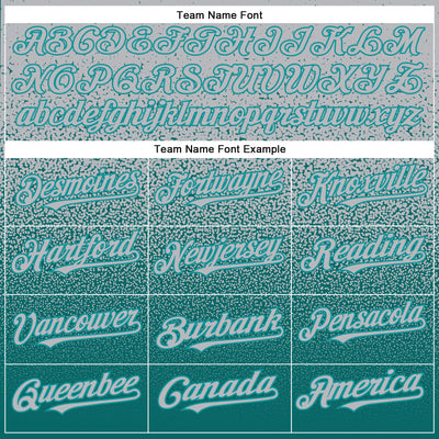 Custom Gray Teal Authentic Fade Fashion Baseball Jersey