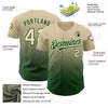 Custom Cream Green Authentic Fade Fashion Baseball Jersey