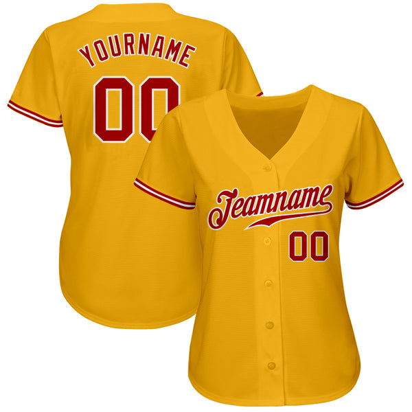 Custom Gold Baseball Jerseys  Gold Baseball Uniforms Design - FansIdea