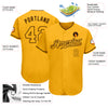 Custom Gold Gold-Brown Authentic Baseball Jersey