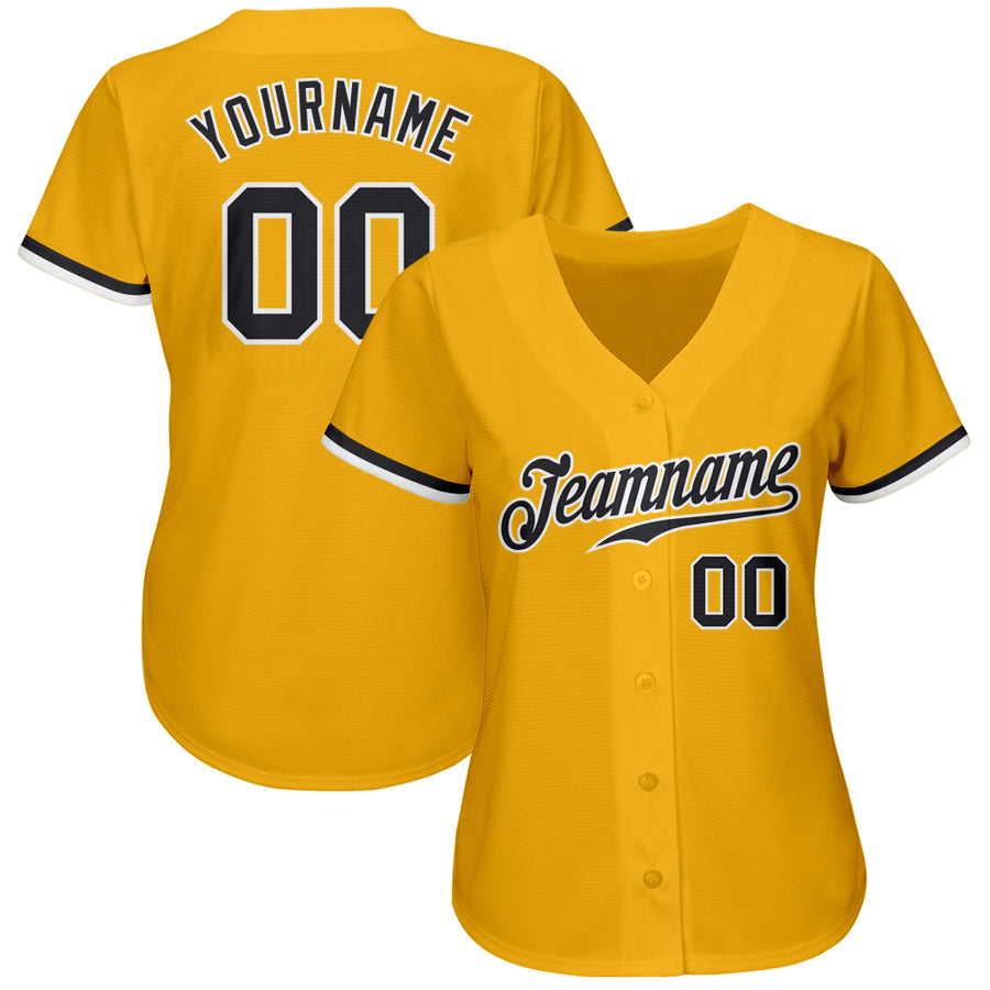 Custom Gold Steel Gray-White Authentic Baseball Jersey