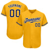 Custom Gold Navy-White Authentic Baseball Jersey