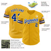 Custom Gold Royal-White Authentic Baseball Jersey