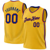 Custom Gold Royal-Orange Authentic Throwback Basketball Jersey