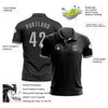 Custom Black Gray Performance Golf Polo Shirt