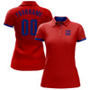 Custom Red Royal Performance Golf Polo Shirt