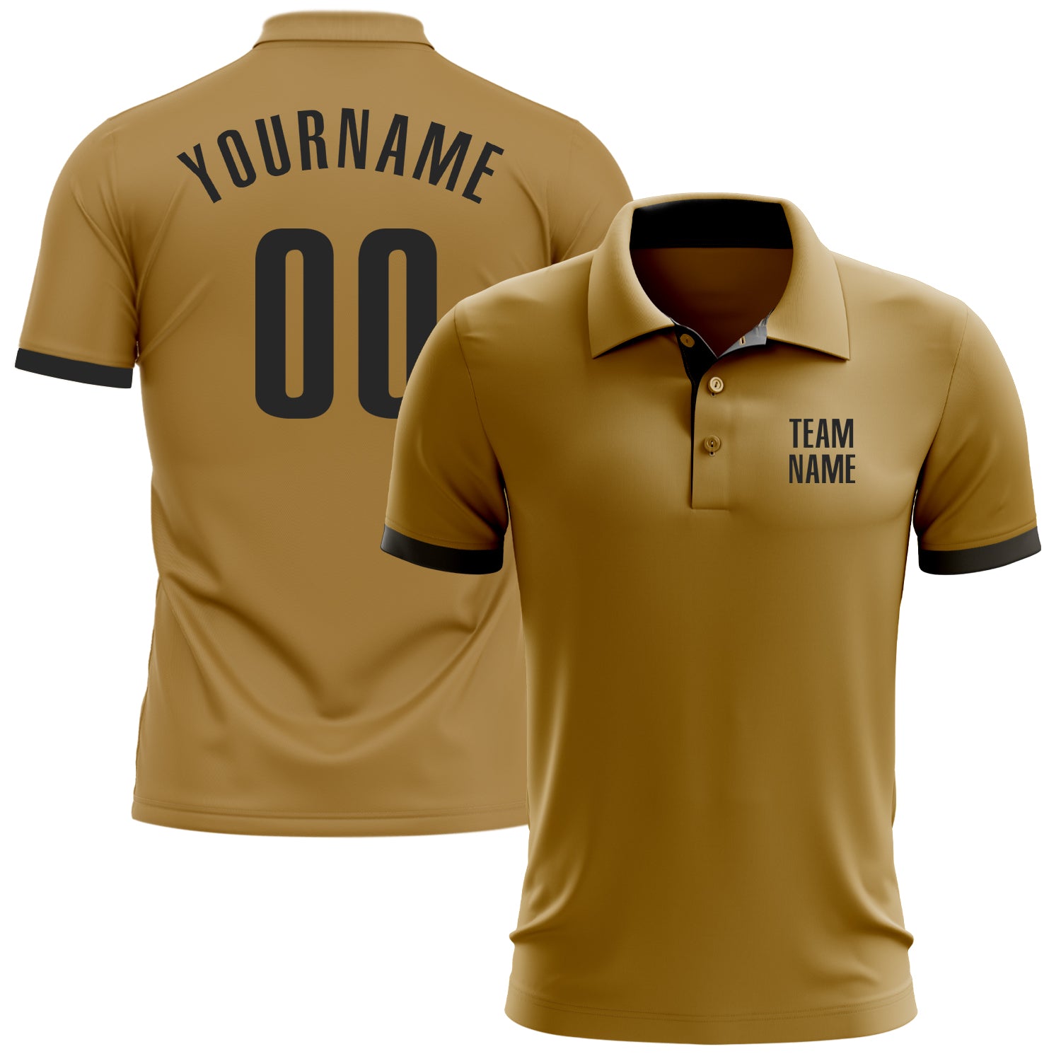 Gold polo t shirt best sale