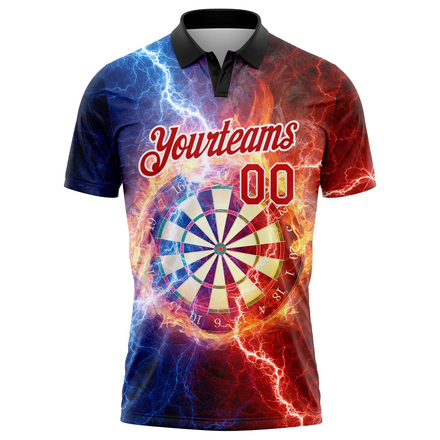 Red Sublimated Custom Polo Shirts for Business and Team | YoungSpeeds