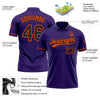 Custom Purple Black-Orange Performance Vapor Golf Polo Shirt