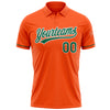 Custom Orange Kelly Green-White Performance Vapor Golf Polo Shirt