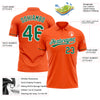 Custom Orange Kelly Green-White Performance Vapor Golf Polo Shirt