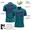 Custom Teal Purple-Black Performance Vapor Golf Polo Shirt