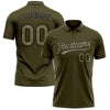 Custom Olive Camo-Black Performance Vapor Salute To Service Golf Polo Shirt