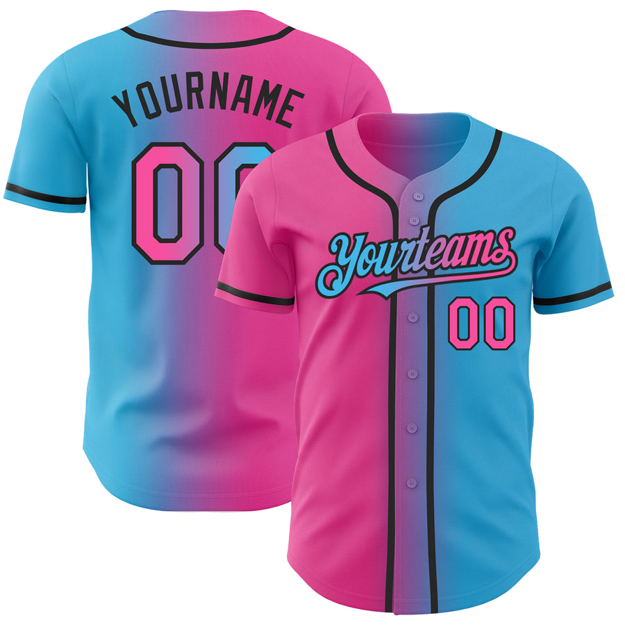 Custom Color Gradient Baseball Jerseys Personalized Fade Shirts