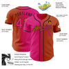 Custom Texas Orange Hot Pink-Black Authentic Gradient Fashion Baseball Jersey