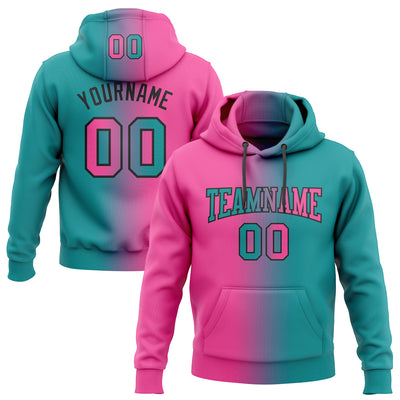 Teal shop pink hoodie