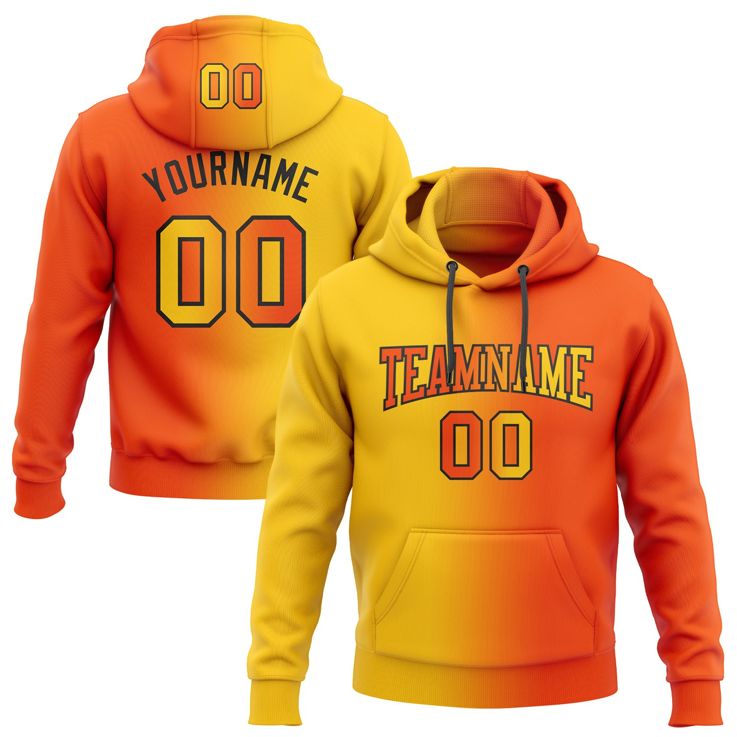 Custom discount yellow hoodie