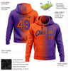 Custom Stitched Purple Orange-Black Gradient Fashion Sports Pullover Sweatshirt Hoodie