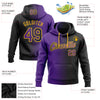 Custom Stitched Black Purple-Gold Gradient Fashion Sports Pullover Sweatshirt Hoodie