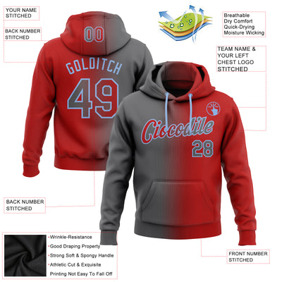 Custom Stitched Red Steel Gray-Light Blue Gradient Fashion Sports Pullover Sweatshirt Hoodie