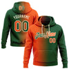 Custom Stitched Green Orange-Cream Gradient Fashion Sports Pullover Sweatshirt Hoodie