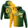 Custom Stitched Green Gold-Cream Gradient Fashion Sports Pullover Sweatshirt Hoodie