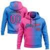 Custom Stitched Powder Blue Pink-Black Gradient Fashion Sports Pullover Sweatshirt Hoodie